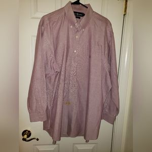 Ralph Lauren Mens Yarmouth Button Down Dress Shirt Sz 17.5 35